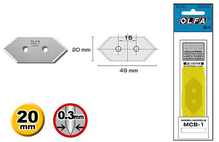 Olfa MCB-1 Mat Cutter Blade (5pcs/pack)