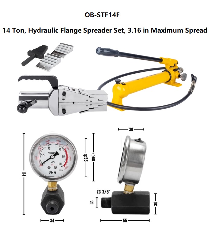 14T Hydraulic Flange Spreader Set