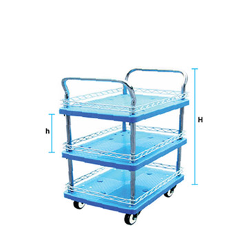 PLA300-T3 HEAVY DUTY PVC PLATFORM TROLLEY 300KG