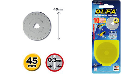 Olfa RB45-1 Blades For Model RTY-2C/YEL (1pcs/pack)