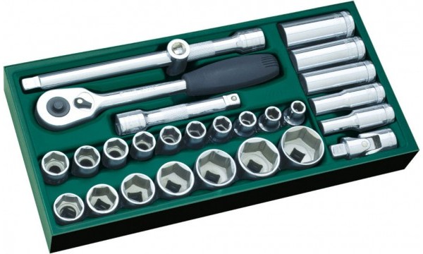 SATA 09903 27PC 1/2" DR SOCKET SET (METRIC)