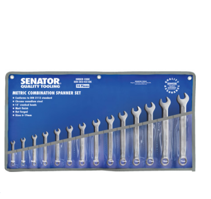 SENATOR SEN5825202C 6-19mm COMBINATION SPANNERS (SET-14)