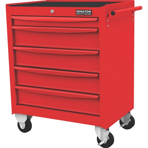 SEN5941550K RED-27" 5 DRAWER ROLLER CABINET