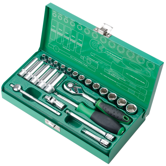 SK-22401M 24Pcs 1/4" Driver Socket Tool Set