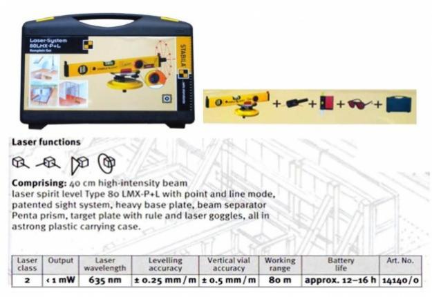 STABILA Laser Turning System Model 80 MLX-P+L