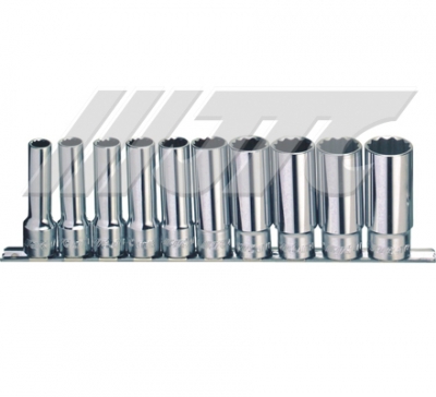 JTCT410M 1/2" x 10PCS DEEP SOCKET SET (12PT)