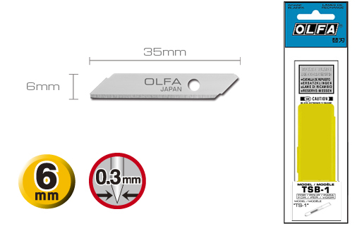 OLFA TSB-1 Blades For Model TS-1 (5pcs/pack)