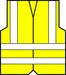 HI-VIZ WAISTCOAT 2BB & B(EN471) YELLOW-XXX/LARGE