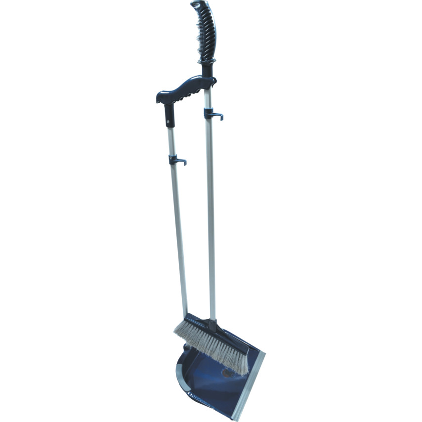 ALUMINIUM LONG HANDLED DUSTPAN & BRUSH SET