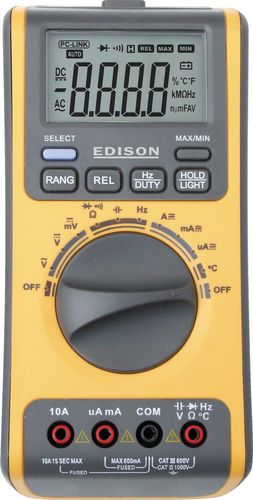 EDISON EDI5163440K AUTO RANGE MULTIMETER - USB INTERFACE