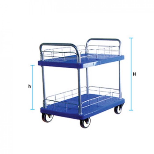 PLA150-T2 Double Layer PVC Platform Trolley 150KG