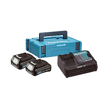 Makita Battery Kit 12V1.5Ah x 2pc, Fast Charger x 1pc MKP1SY122