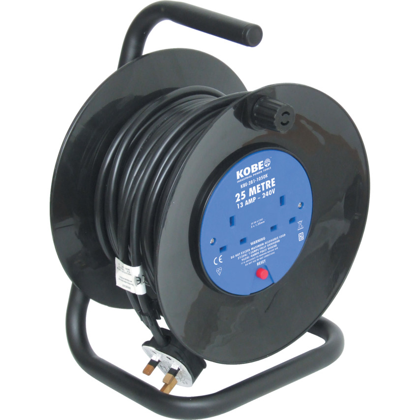 25M LIGHT DUTY CABLE REEL 240V