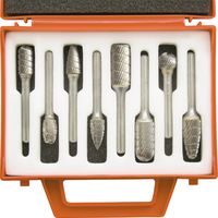 8 PCE. INDUSTRIAL CARBIDE BURR SET CUT 9