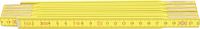 2M WOODEN FOLDING RULE YELLOW METRIC/INCH