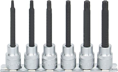 T20-T50x9mm O/A TORX SCREWDRIVER BIT SET 6-PCE