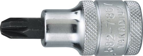 No.2 x 55mm POZI SCREWDRIVER SOCKET BIT 1/2" SQ DR