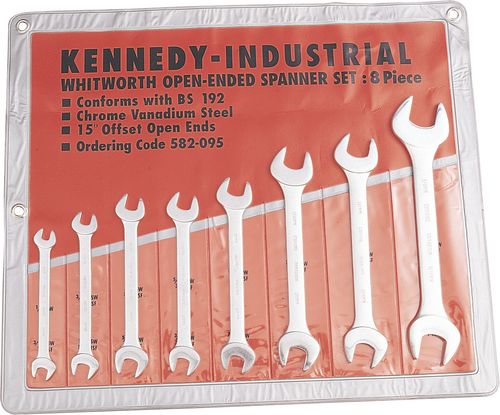 KEN5820950K 1/8-5/8"WHIT CV OPEN ENDSPANNER SET 8PC