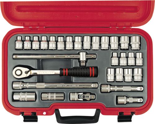 KENNEDY KEN582-7987K MM/AF SOCKET SET (30-PCE) 1/2" SQ DR