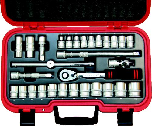 KENNEDY KEN582-7991K METRIC SOCKET SET (30-PCE) 1/2" SQ DR