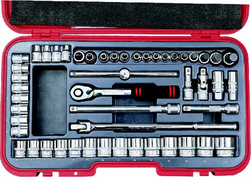 KENNEDY ken582-7993k METRIC SOCKET SET (50-PCE) 1/2" SQ DR