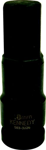 18mm HEX DRIVER IMPACT SOCKET 1/2" SQ. DR.