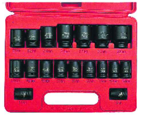 PM18M 18PCE 1/2" SQ DR IMPACT SOCKET SET