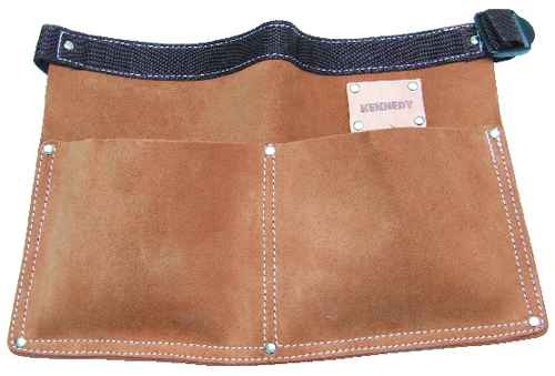 KENNEDY KEN593-3240K TAN LEATHER 2-POCKET 1-LOOP NAIL POUCH