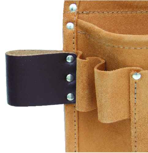 KENNEDY KEN593-3640K SUEDE 2-POCKET 5-LOOP NAIL & TOOL POUCH