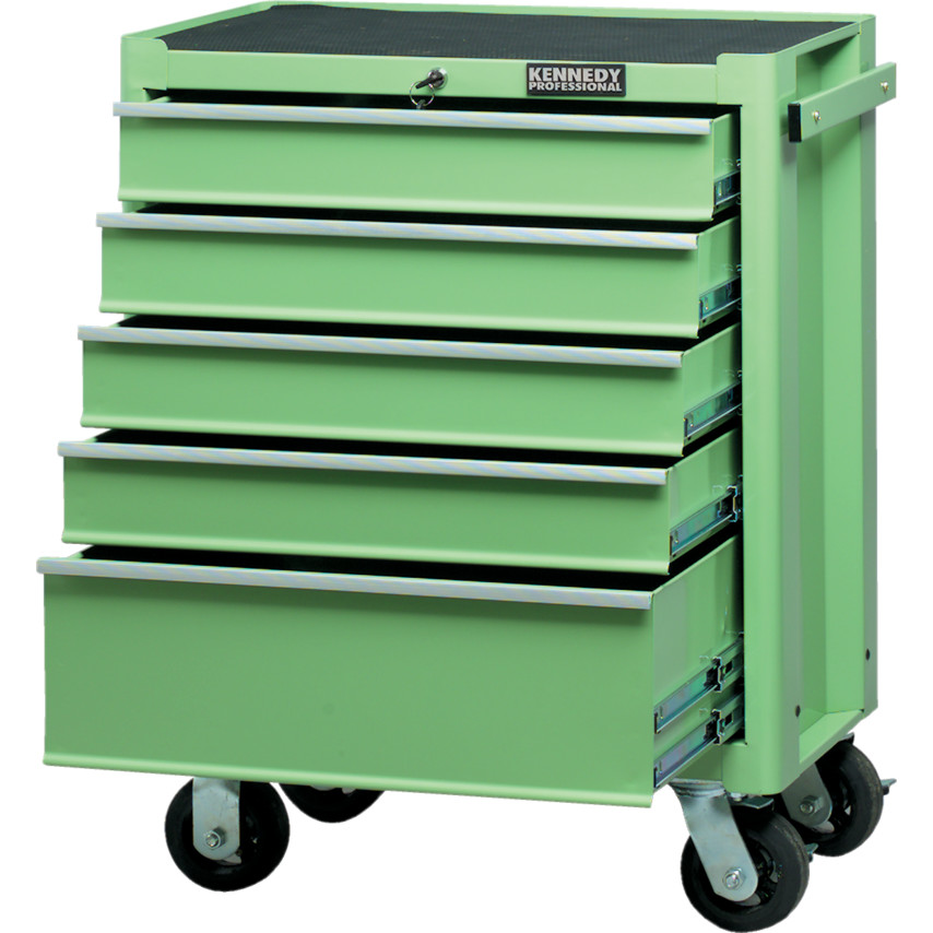 KENNEDY KEN594-5550K GREEN 5-DRAWER PROFESSIONAL ROLLER CABINET