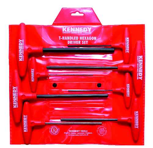 METRIC T-HANDLE HEXAGON DRIVER SET (8-PCE)