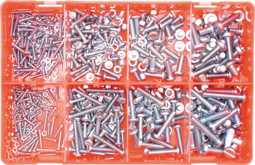 M/SCREWS & NUTS STEEL METRIC PAN BZP KIT