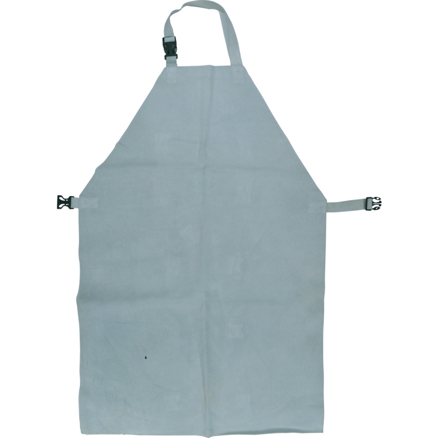 CHROME/LEATHER APRON B&S24x36" GREY