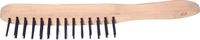 2-ROW WIRE SCRATCH BRUSH- PLAIN BACK