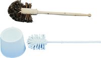 PLASTIC TURKS HEAD TOILET BRUSH HOLDER SET