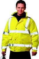 HI-VIZ CL3 BOMBER JACKET(EN471) YELLOW-X/X/LARGE