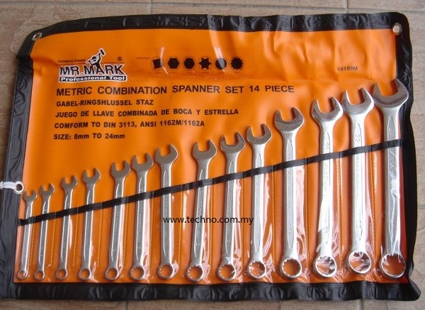 Mr.Mark 14pcs 8~24mm Spline Combination Wrench Set