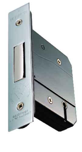 BS 5 Lever Detainer Deadlock - Satin Chrome Plate Finish