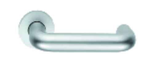 ALUMINIUM ROUND BAR LEVER ON ROSE 22mm