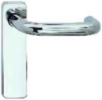 STAINLESS STEEL ROUND BAR LEVER ON ROSE 19mm