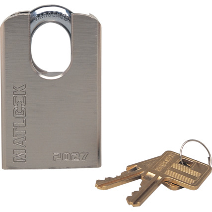 63.5x15mm CLASSIC STEEL PADLOCK-SHROUDED