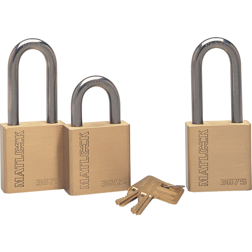 38x25mm SHACKLE W/PROOF BRASS PADLOCK