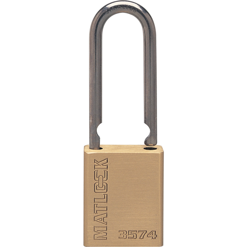 38x50mm SHACKLE W/PROOF BRASS PADLOCK