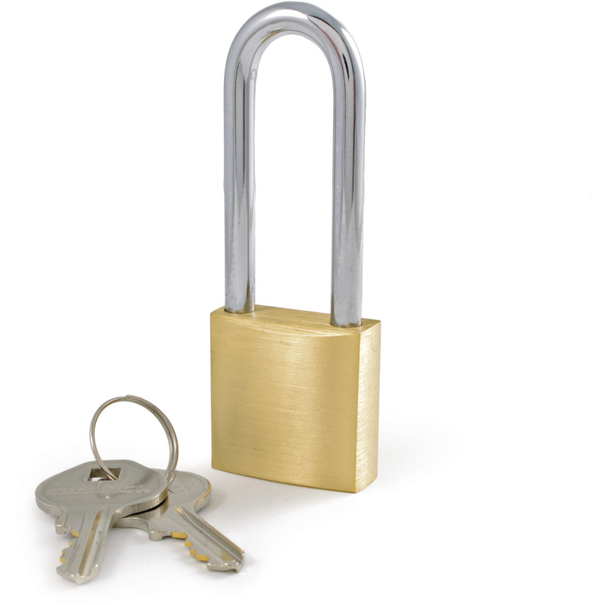 30mm STD BRASS PADLOCK LONG HDN SKLE