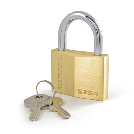 50x26mm SHACKLE SOLID BRASS PADLOCK