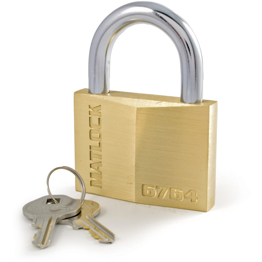 60x27mm SHACKLE SOLID BRASS PADLOCK