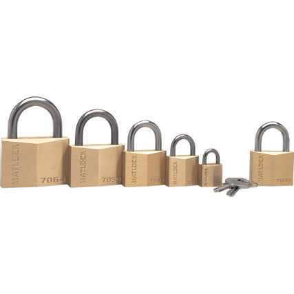 50x26mm SHACKLE SOLID BRASS PADLOCK