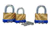 50x25mm LAMINATED PADLOCK BRASS BODY