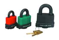 45mm PU COAT LAM. STEEL PADLOCK-RED