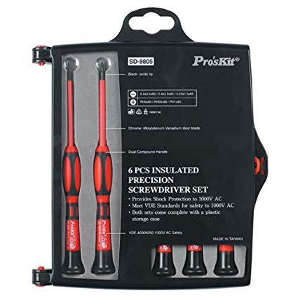 Pro'sKit SD-9805 6pcs Insulated Precision Screwdriver Set